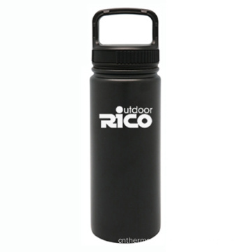 Durable Stainless Steel Vacuum Sports Bottle Black 18oz